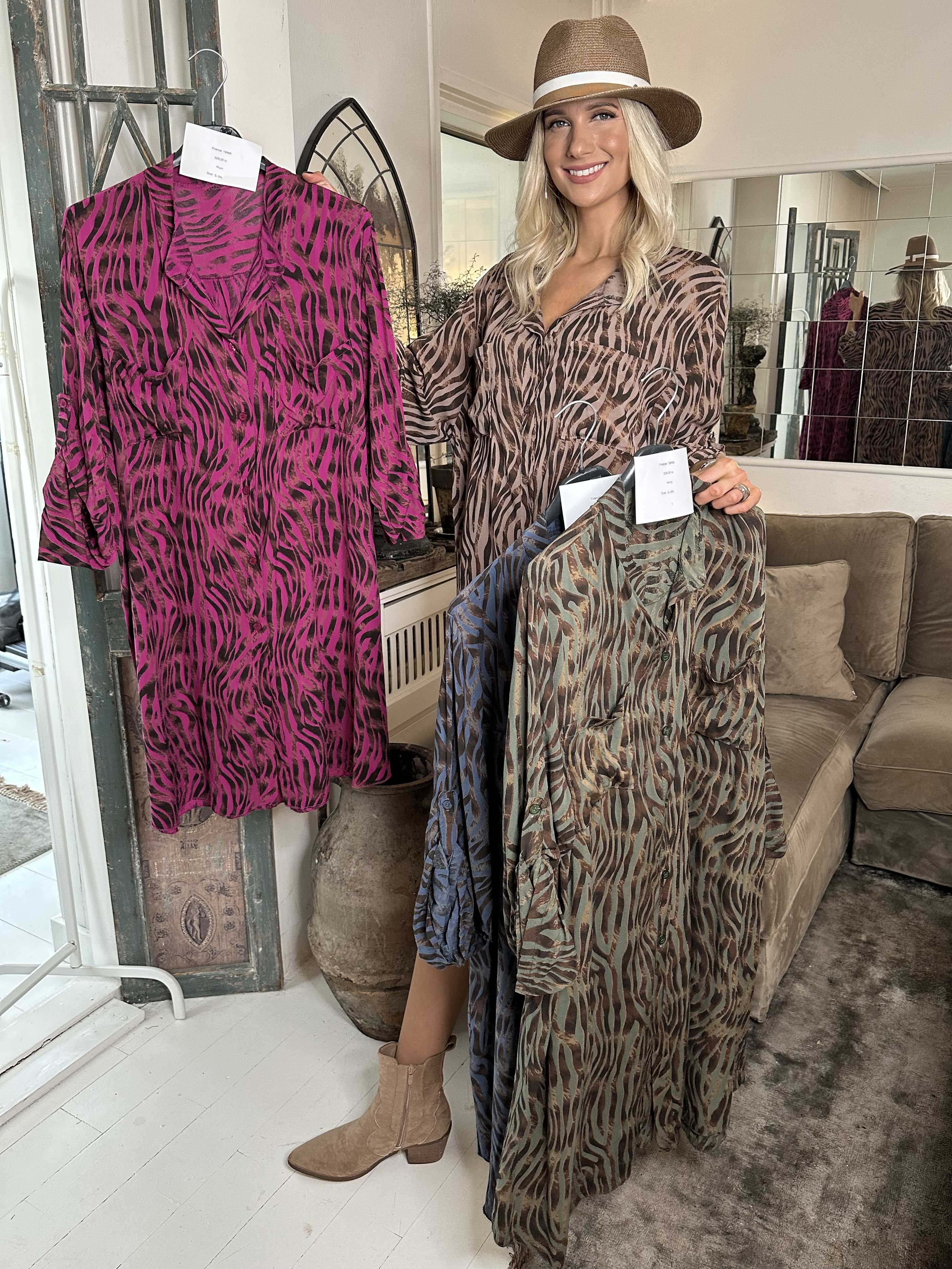 Firenze - Skjorta i bomull med djurränder